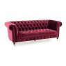 Berrington 3 Seater Sofa Fabric Berry