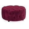 Berrington Round Footstool Fabric Berry