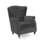 Berrington Wing Chair Fabric Grey