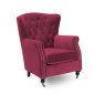 Berrington Wing Chair Fabric Berry