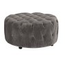 Berrington Round Footstool Fabric Grey