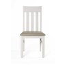 Ohio Slatted Back Dining Chair With Fabric Seat Pad
