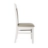 Ohio Slatted Back Dining Chair With Fabric Seat Pad