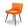 Malmo Dining Chair Fabric Burnt Orange