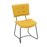 Sutera Dining Chair Faux Leather Gold