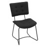 Sutera Dining Chair Faux Leather Black