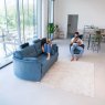 Fama Bolero 4 Seater Curved Sofa Bed With 2 Headrests Fabric Lifestyle