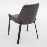 Calabria Dining Chair Faux Leather Grey & Tan Back