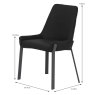 Calabria Dining Chair Faux Leather Black Dimensions
