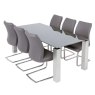 Terenzo 6-8 Person Dining Table Grey Glass 