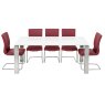 Terenzo 6-8 Person Dining Table White Glass