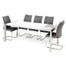 Salconi 6-8 Person Extending Dining Table White High Gloss 