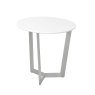 Salconi Round Lamp Table White High Gloss 