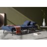 Innovation Living Alisa Chair Bed With Chrome Legs Fabric