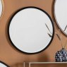 Gallery Higgins Wall Round Mirror Black Lifestyle