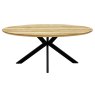 Manhattan 6 Person Oval Dining Table Oak 180cm