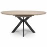 Manhattan 4-6 Person Round Extending Dining Table Oak 120cm x 160cm Cut Out