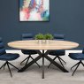 Manhattan 6 Person Oval Dining Table Oak 180cm Lifestyle