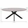 Manhattan 6 Oval Dining Table Grey Measurements