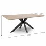 Manhattan 6 Person Dining Table Oak 180cm Measurements