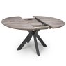 Manhattan 4-6 Person Extending Round Grey Dining Table 120cm x 160cm