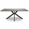 Manhattan 6 Person Rectangular Dining Table Grey Straight On