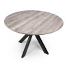 Manhattan 4 Person Round Dining Table Grey 120cm