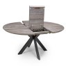 Manhattan 4-6 Person Extending Round Grey Dining Table 120cm x 160cm