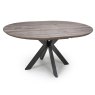 Manhattan 4-6 Person Extending Round Grey Dining Table 120cm x 160cm