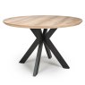 Manhattan 4 Person Round Dining Table Oak 120cm