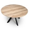 Manhattan 4 Person Round Dining Table Oak 120cm