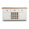 Olivia 2 Door + 3 Drawer Sideboard With Wine Rack White