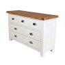 Olivia 4+3 Drawer Chest of Drawers Painted White & Oak Top