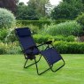 Zero Gravity Relaxer Chair With Drinks Holder Blue