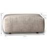 Chianti Large Footstool Fabric C Dimensions