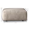 Chianti Medium Footstool Fabric C Dimensions