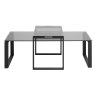 Katrina Coffee Table Set Smoke Glass