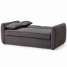 Kent 2 Seater Sofa Bed Fabric Dark Grey Angled Flat