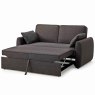 Kent 2 Seater Sofa Bed Fabric Dark Grey Sofa Pulled Out Upright