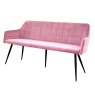 Vienna 3 Person Dining Bench Fabric Blush