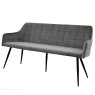 Vienna 3 Person Dining Bench Fabric Grey