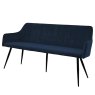 Vienna 3 Person Dining Bench Fabric Navy