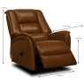 Bettino Electric Lift & Rise Mobility Reclining Chair Leather Category 15(S) Brown Measurements