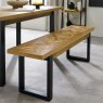 Khan 3 Person Dining Bench Rustic Oak Lifestyle