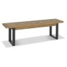 Khan 3 Person Dining Bench Rustic Oak