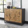 Khan Narrow Sideboard Rustic Oak & Peppercorn