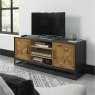 Khan Entertainment Unit Rustic Oak & Peppercorn