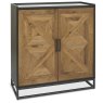 Khan 2 Door Drinks Cabinet Rustic Oak