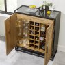 Khan 2 Door Drinks Cabinet Rustic Oak Lifestyle Doors Open