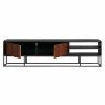 Nuts TV Stand Sheesam Wood Walnut/Black Unassembled 